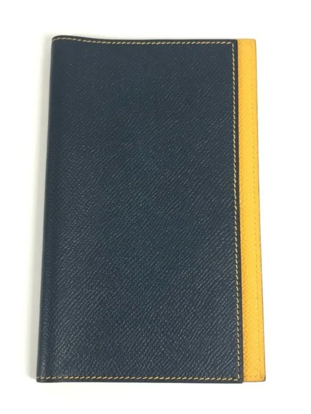 Hermes Notebook Cover Agenda MM PM Leather Navy